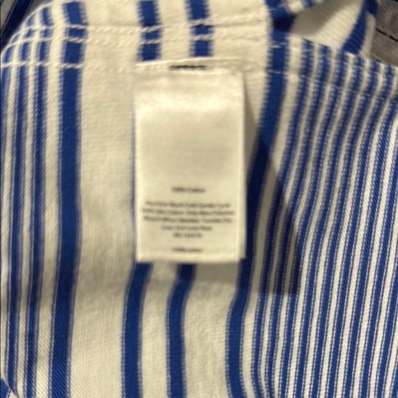 Vineyard Vine Long Sleeve Blue and White Striped Lace-Up Dress - Picture 5 of 7